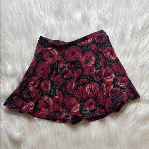 La Hearts Red and Pink Mini Skater Skirt, Size XS